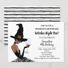 Girls Night Out Hexen Halloween Geburtstagsparty Einladung