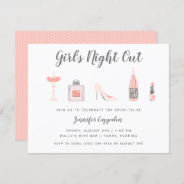 Girl's Night Out Junggeselinnen-Abschied Einladung