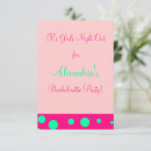 "Girls Night Out/Junggeselinnen-Abschied" Einladung (Stehend Vorderseite)