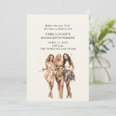 Girls Night Out Junggeselinnen-Abschied Einladung (Stehend Vorderseite)