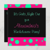 "Girls Night Out/Junggeselinnen-Abschied" Einladung (Vorne/Hinten)