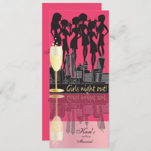 Girls Night Out, Junggeselinnen-Abschied - Hot Pin Einladung