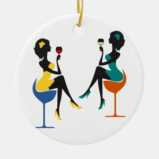 Girls Night Out Keramik Ornament (Vorne)