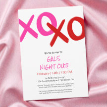 Girls Night Out Niedlich Pink XOXO Galentine Day P