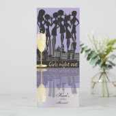 Girls Night Out Party Celebration | Lavendel Einladung (Stehend Vorderseite)