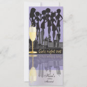 Girls Night Out Party Celebration | Lavendel Einladung (Vorderseite)