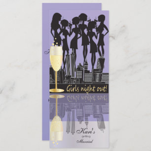 Girls Night Out Party Celebration Lavendel Einladung