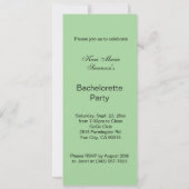 Girls Night Out Party Celebration | Minzgrün Einladung (Rückseite)