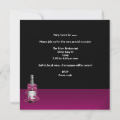 Girls Night Out Pink Shoes Hi Heelses Champagne Einladung (Rückseite)
