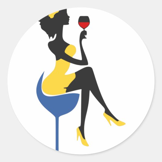 Girls Night Out Runder Aufkleber (Vorderseite)