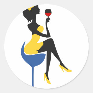 Girls Night Out Runder Aufkleber