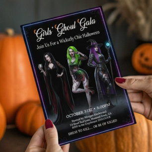 Girls Night Out Tancing Monster Halloween-Party Einladung