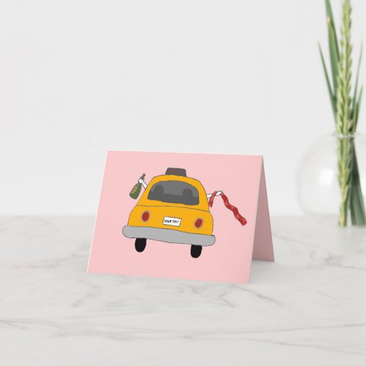 Girls' Night Out Taxi Note Card (Vorderseite)