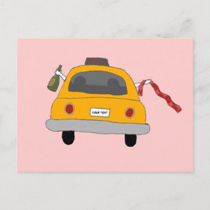 Girls Night Out Taxi Postkarte