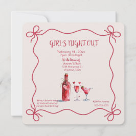 Girl's Night Out Valentine Party Einladung