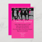 Girls Night Out WIth Kitty Style A Einladung (Vorne/Hinten)