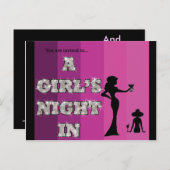 Girls Night - Postcard Einladung (Vorne/Hinten)