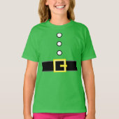 Girl's Novelty Christmas SANTA'S ELF-ANZUG COSTUME T-Shirt (Vorderseite)