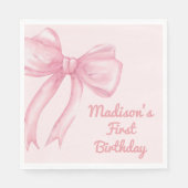 Girls nur Wanne sein eine rosa Bow Coquette Geburt Serviette (Vorderseite)