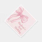 Girls nur Wanne sein eine rosa Bow Coquette Geburt Serviette (Ecke)