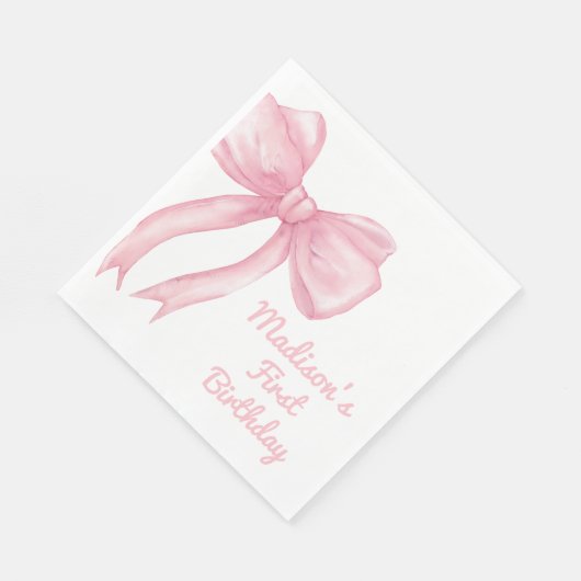 Girls nur Wanne sein eine rosa Bow Coquette Geburt Serviette (Ecke)