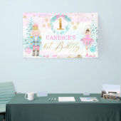 Girls Nutcracker Land der Süßigkeiten 1. Geburtsta Banner (Messeveranstaltung)