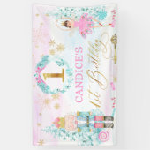 Girls Nutcracker Land der Süßigkeiten 1. Geburtsta Banner (Vertikal)