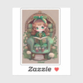 Girls of the World Reading - Irland Aufkleber (Blatt)