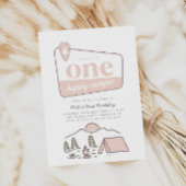 Girl's One Happy Camper Park Explorer 1. Geburtsta Einladung