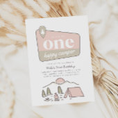 Girl's One Happy Camper Park Explorer 1. Geburtsta Einladung