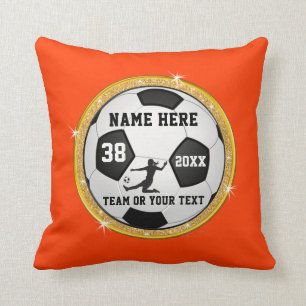 Girls Orange Soccer Geschenke für Senioren der Hi Kissen