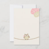 Girls Owl Babydusche Danke (Rückseite)