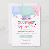 Girls Pajama 8. Geburtstagsleepover Party Einladung (Vorderseite)