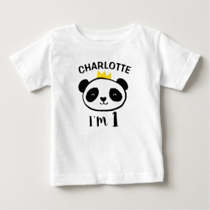Girls Panda Bear Princess 1. Geburtstag T - Shirt