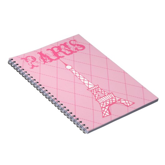 Girl's Paris Eiffel Tower School Notebook Geschenk Notizblock (Rechte Seite)