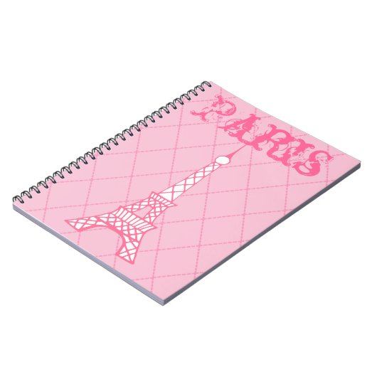 Girl's Paris Eiffel Tower School Notebook Geschenk Notizblock (Linke Seite)