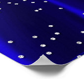 Girls Party Begrüßung Schild Blau Silber 3 (Ecke)