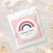 Girls Party Personalisiert Rainbow Name Rosa Blau Geschenktütchen (Ausgeschnitten)