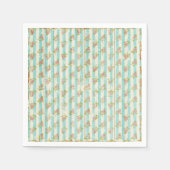 Girl's Pastel Blue Floral Hütte Chic Tea Party Serviette (Vorderseite)