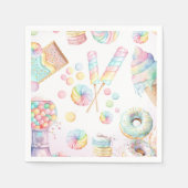 Girls Pastel Candy Land Birthday Party Table Serviette (Vorderseite)