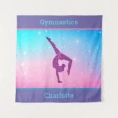 Girls Pastel Gymnastics Wandteppich (Vorderseite)