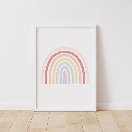Girls Pastel Rainbow Kinderzimmer Deco Print Poster