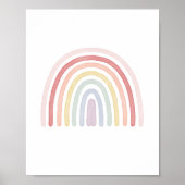 Girls Pastel Rainbow Kinderzimmer Deco Print Poster (Vorne)