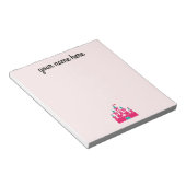 Girls Personalisiert Castle Stationery Notepad Notizblock (angewinkelt)