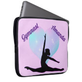 Girls Personalisiert Gymnastik Lila Gymnast Laptopschutzhülle (Vorne Rechts)