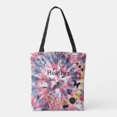 Girls Personalisiert Name Boho Gefärbte Krawatte T Tasche (Rückseite)