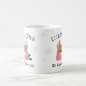 Girls Personalisiert Rentier Hot Chocolate Tasse (Mittel)