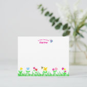 Girls personalisiert Stationery Set Feiertagskarte (Stehend Vorderseite)