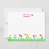 Girls personalisiert Stationery Set Feiertagskarte (Vorderseite)