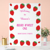 Girls Personalisiertes Berry Sweet One Willkommens Acrylschild (Hochzeit)